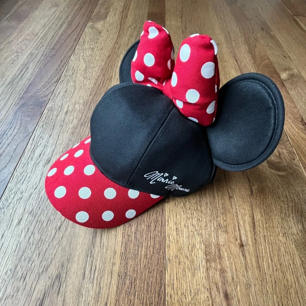 Walt Disneyworld Minnie Mouse Kid’s Ballcap Hat Ears‎ Vacation Hpliday Cartoon